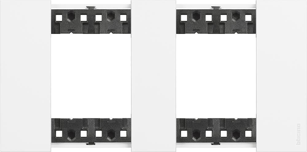 KA4802M2KW - Ramă decorativă, standard german, alb 2M Bticino Living now