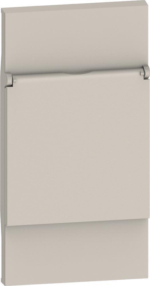 Faceplate with cover for SCHUKO socket 2 mod. color Cream Living Now Bticino - KM04P