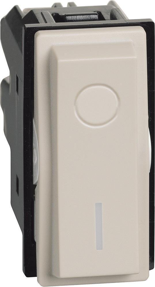 KM4002 - Switch 2P 16AX - 250V for LED Indicator 230V, Sand 1M Bticino Living now