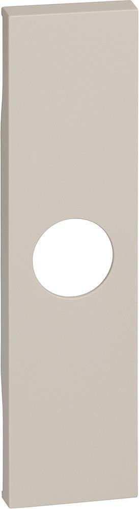 Placă frontală pentru priză TV - Modul gol cu orificiu Ø9mm - Indicator, 1 mod. culoare Crem Living Now Bticino - KM08