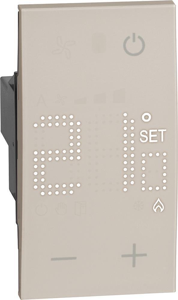 KM4441 - Electronic room thermostat, 230V power supply, 50/60 Hz, sand 2M Bticino Living now