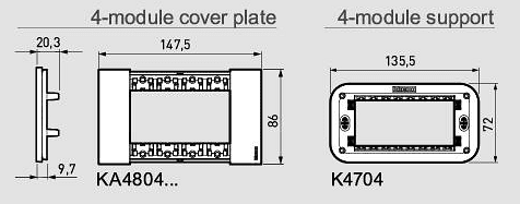 KA4804MW - Decorative frame, Italian standard, pixel 4M Bticino Living now