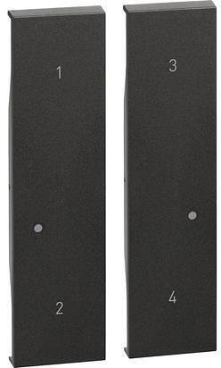 KG37M2 Panou frontal pentru comutator scenariu (K4575CW) negru 2M Bticino Living now