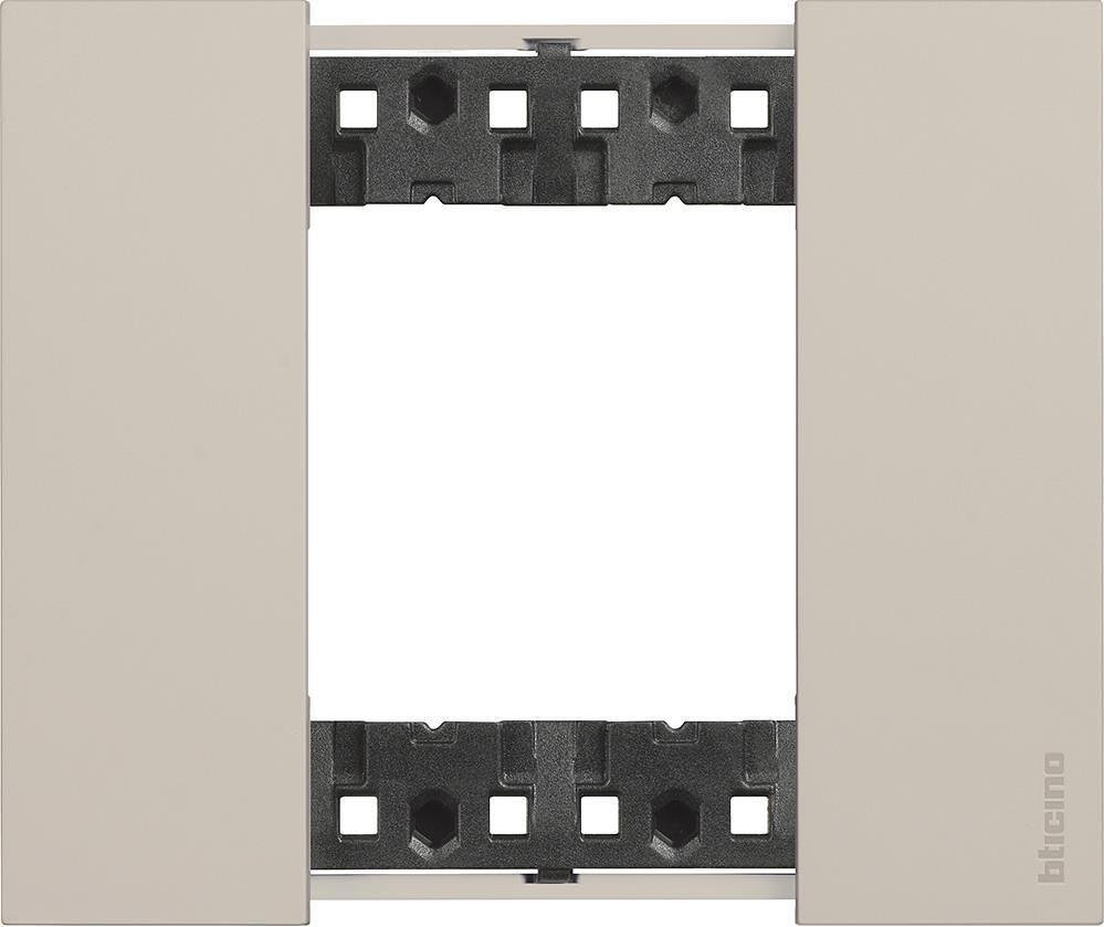 Cadre décoratif, standard allemand 2 modules couleur Crème Living Now Bticino KA4802KM