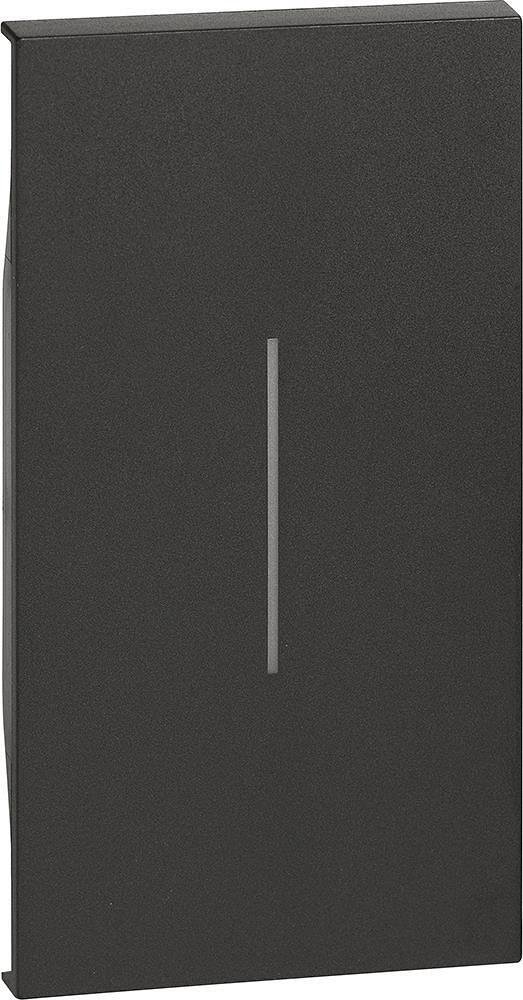 Placă frontală pentru întrerupător/buton 2 mod. culoare Negru Living Now Bticino KG01M2