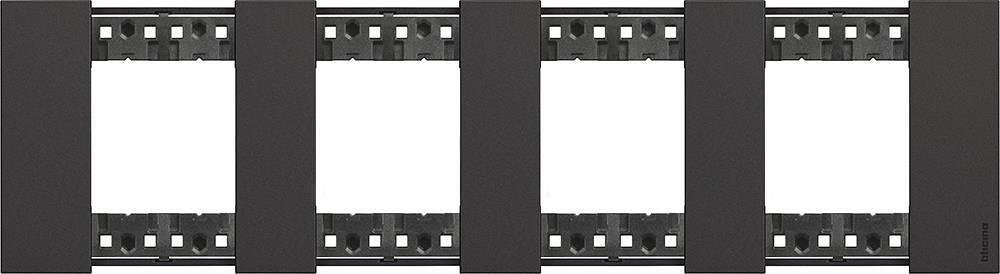 BTICINO - Cornice 4x2 mod. standard tedesco colore Nero Living Now Bticino KA4802M4KG