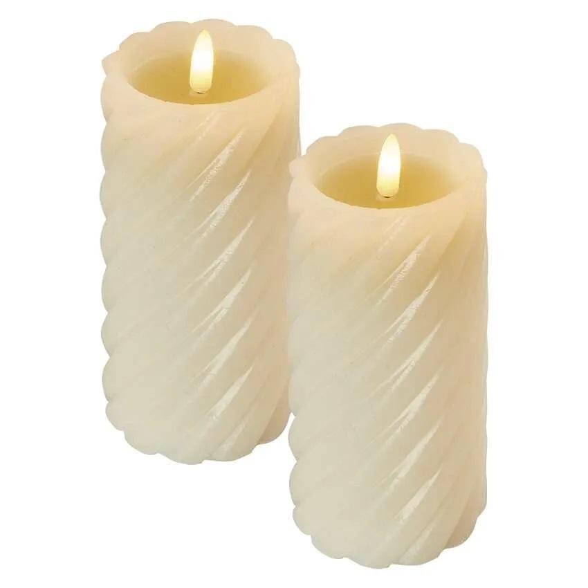 Decoración vela 17x7.5 cm LED luz cálida 2 uds. IP20 con baterías CANDLES EMOS - DCCV17