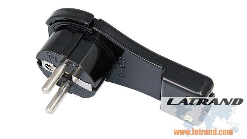 Flachstecker schwarz 16A 2P+T IP20 Commel - C290-502