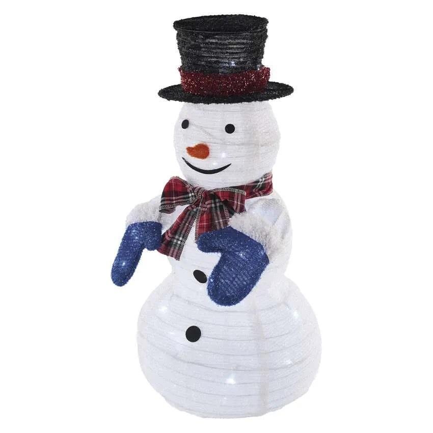 Decoración muñeco de nieve 28x28x60 cm LED luz fría IP44 FIGURES EMOS - DCFC35