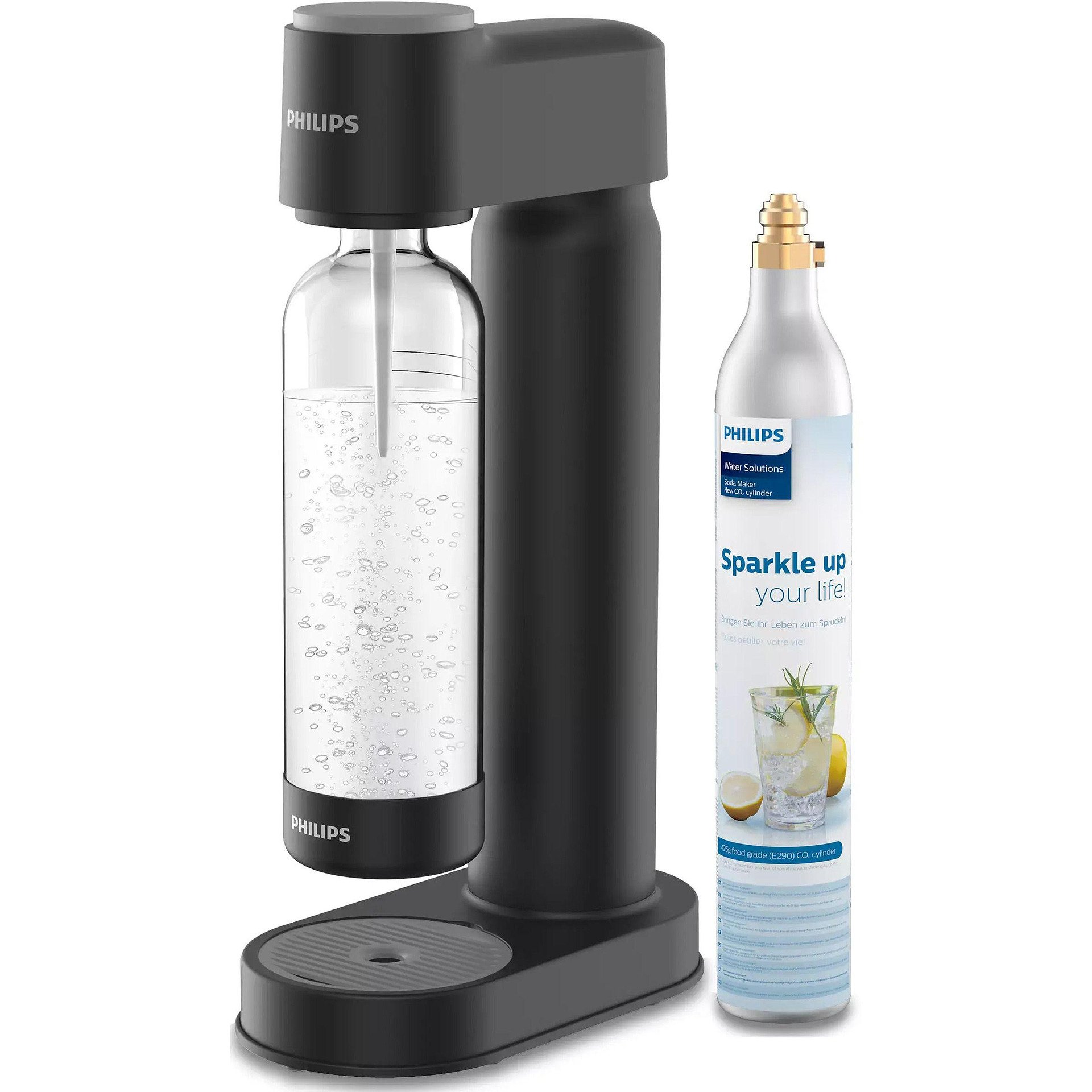 Sodamaschine Philips - ADD4901BK/10, schwarz für 60 Liter Sprudelwasser, DPM, ADD4901BK/10-1