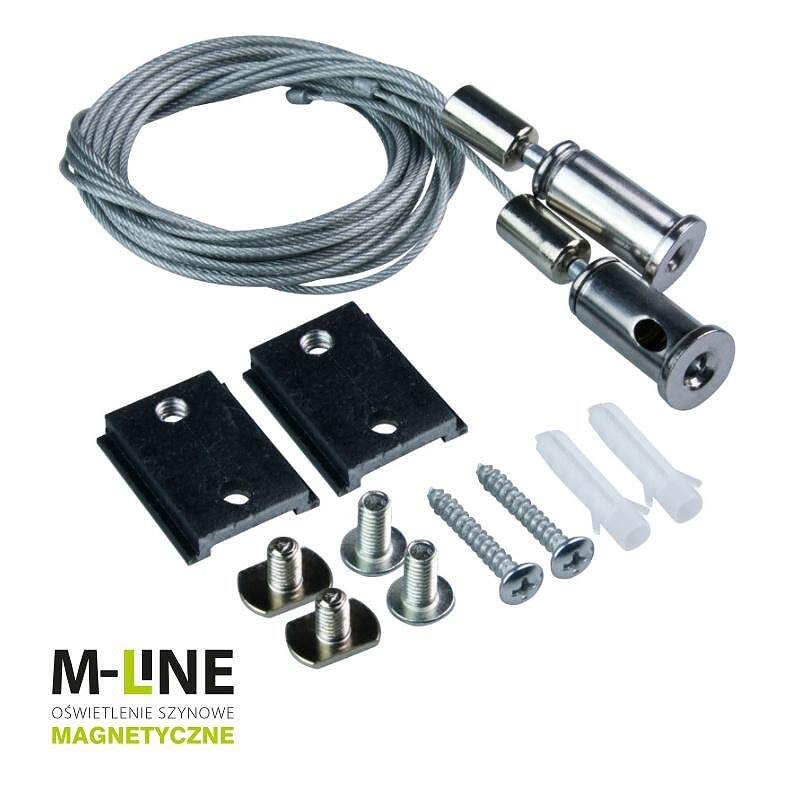 Hanging Wires for Magnetic Tracks X-LINE, Black, DPM, MTL-S-PD-B