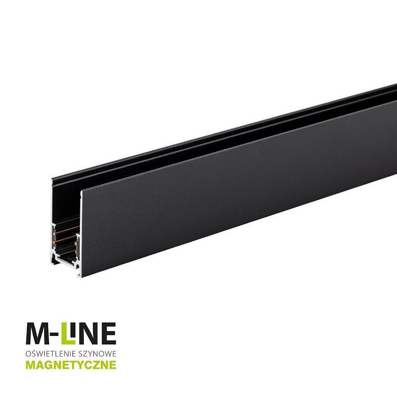 Surface Mounted Magnetic Track M-LINE, Black, 2m, DPM, MTL-S-2-B