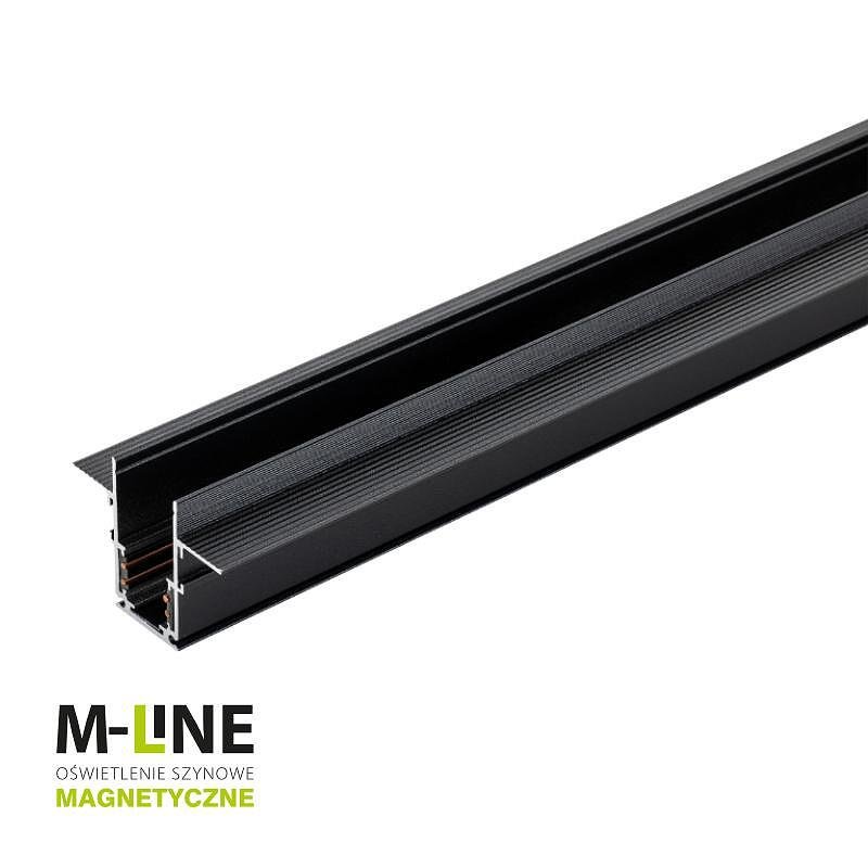 Recessed Magnetic Track M-LINE, Black, 1m, DPM, MTL-R-1-B
