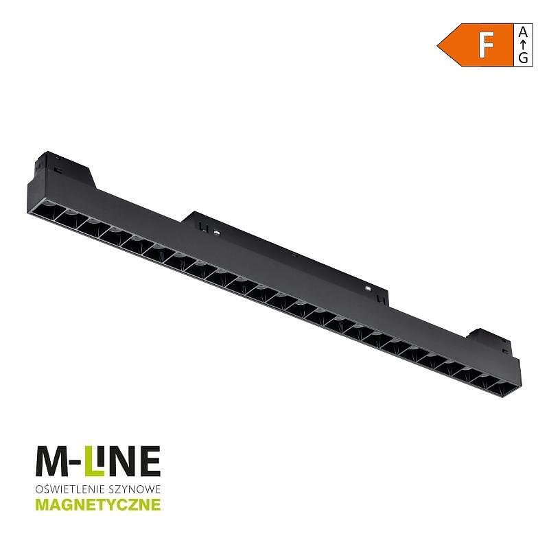 Lineare magnetische Lampe für Schienensystem M-LINE, schwarz, 24 W, 1900 lm, 4000 K, DPM, MTL-SPL-24W-B