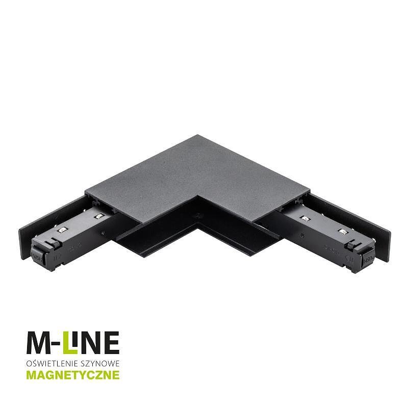Anschluss für magnetische Schienen für Außenmontage, vertikal M-LINE, schwarz, DPM, MTL-S-VL-B