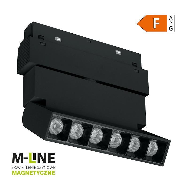 Lineare Lampe mit magnetischem Schienenelement, einstellbar M-LINE, schwarz, 6 W, 480 lm, 4000 K, DPM, MTL-SPRL-6W-B