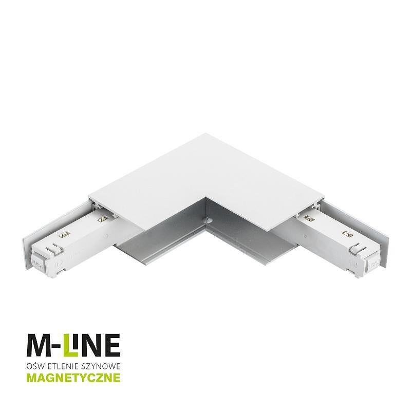 Anschluss für magnetische Schienen für Außenmontage, vertikal M-LINE, weiß, DPM, MTL-S-VL-W