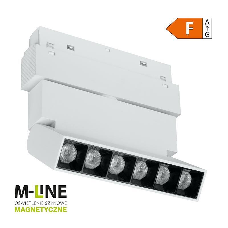 Lineare Lampe mit magnetischem Schienenelement, einstellbar M-LINE, weiß, 6 W, 480 lm, 4000 K, DPM, MTL-SPRL-6W-W