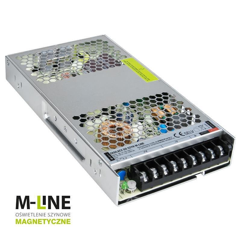 Alimentatore per binario magnetico M-LINE, 200W 48V DC, DPM, MTL-DR2-200W
