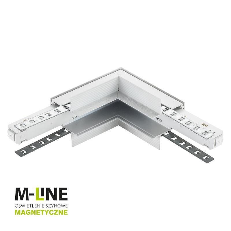 Anschluss für magnetische Schienen für Innenmontage, einbaubar M-LINE, weiß, DPM, MTL-R-IL-W