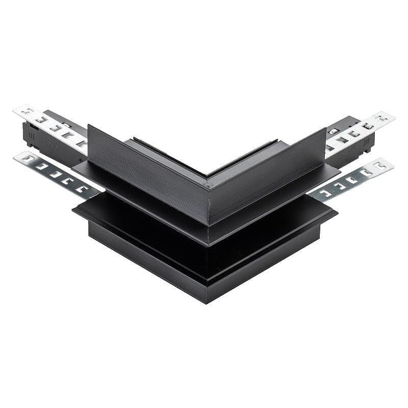 Anschluss für magnetische Schienen für Außenmontage, einbaubar M-LINE, schwarz, DPM, MTL-R-OL-B