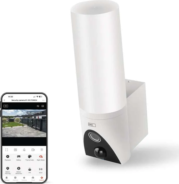 IP Κάμερα 3MP IP65 με λάμπα IP-310 TORCH λευκή Wi-Fi GoSmart EMOS