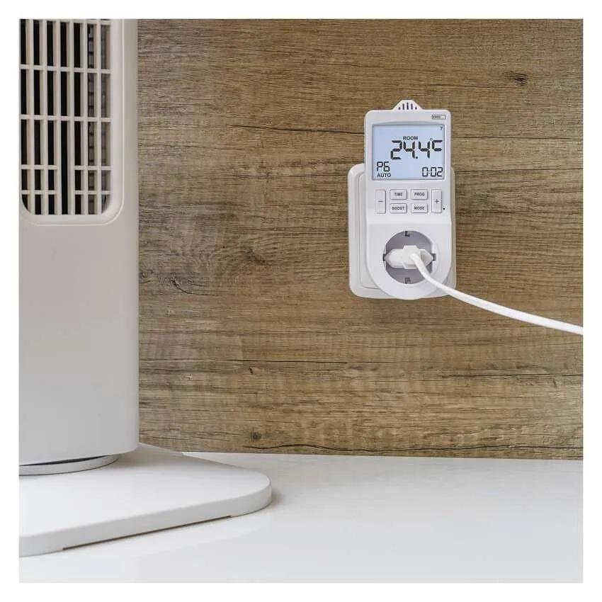 Thermostat pour chauffage ou refroidissement 5…40 °C avec affichage LCD 16A pour prise schuko Wi-Fi GoSmart EMOS