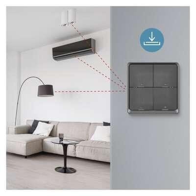 Buton cu 12 funcții cu baterie antracit IP-2004ZB ZigBee GoSmart EMOS