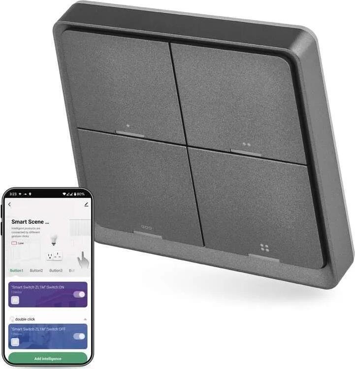 Botón con 12 funciones con batería antracita IP-2004ZB ZigBee GoSmart EMOS