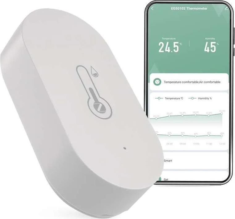 Humidity and temperature sensor with battery ZigBee GoSmart EMOS