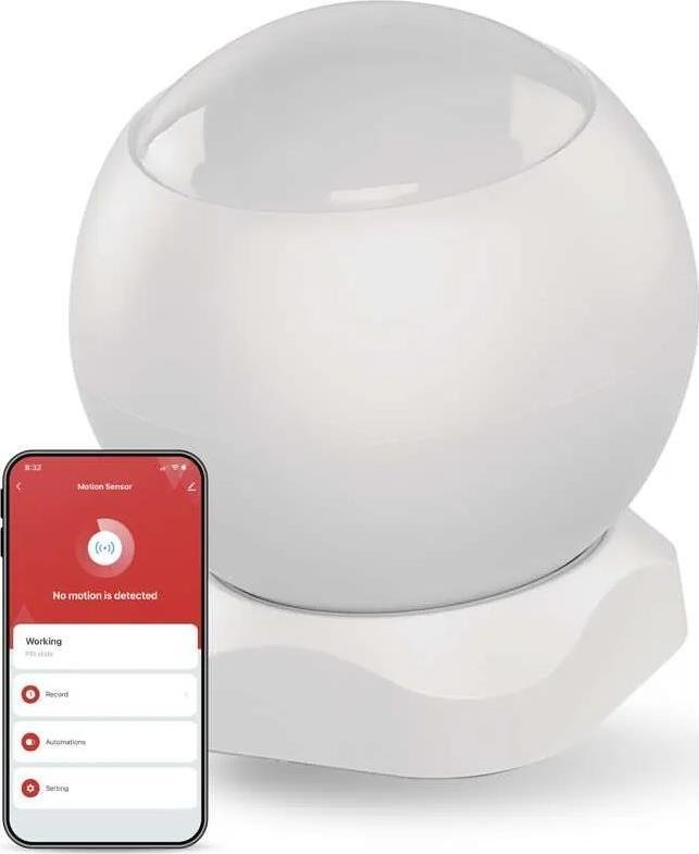 Sensor de movimiento PIR, para montaje superficial en pared, 90°, alcance 8m @ h=2.2m, IP-2210Z ZigBee GoSmart EMOS