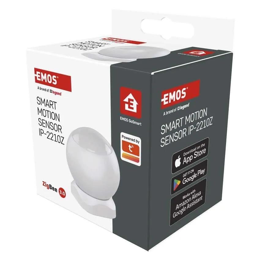 Sensor de movimiento PIR, para montaje superficial en pared, 90°, alcance 8m @ h=2.2m, IP-2210Z ZigBee GoSmart EMOS