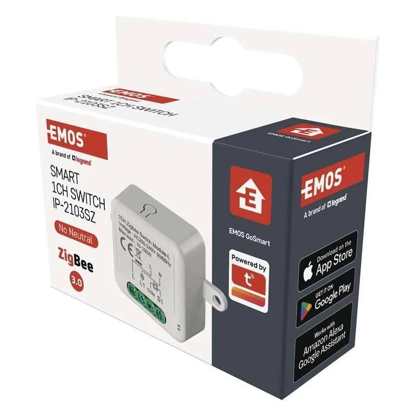 Micromódulo Smart relé 1x On/Off 0.3A SIN NEUTRO IP-2103SZ ZigBee GoSmart EMOS