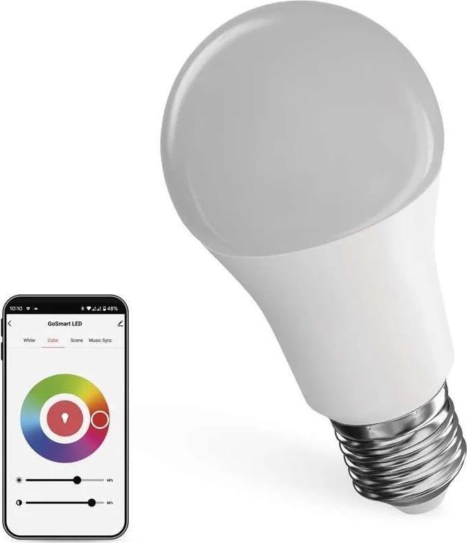 LED Lamp 11W RGBW E27 A60 1050lm 200° dimmable 20000h Wi-Fi GoSmart EMOS