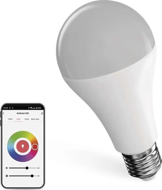 LED Lamp 14W RGBW E27 A65 1400lm 200° dimmable 20000h Wi-Fi GoSmart EMOS