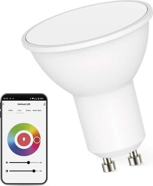 LED Lamp 4.8W RGBW GU10 PAR16 400lm 120° dimmable 20000h Wi-Fi GoSmart EMOS