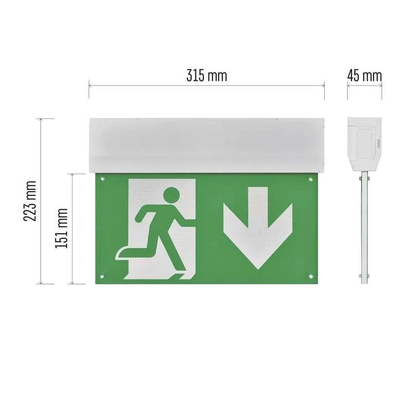Авариен осветител LED 1W 5000K 30lm 3h IP20 висящ монтаж CESSI EMOS