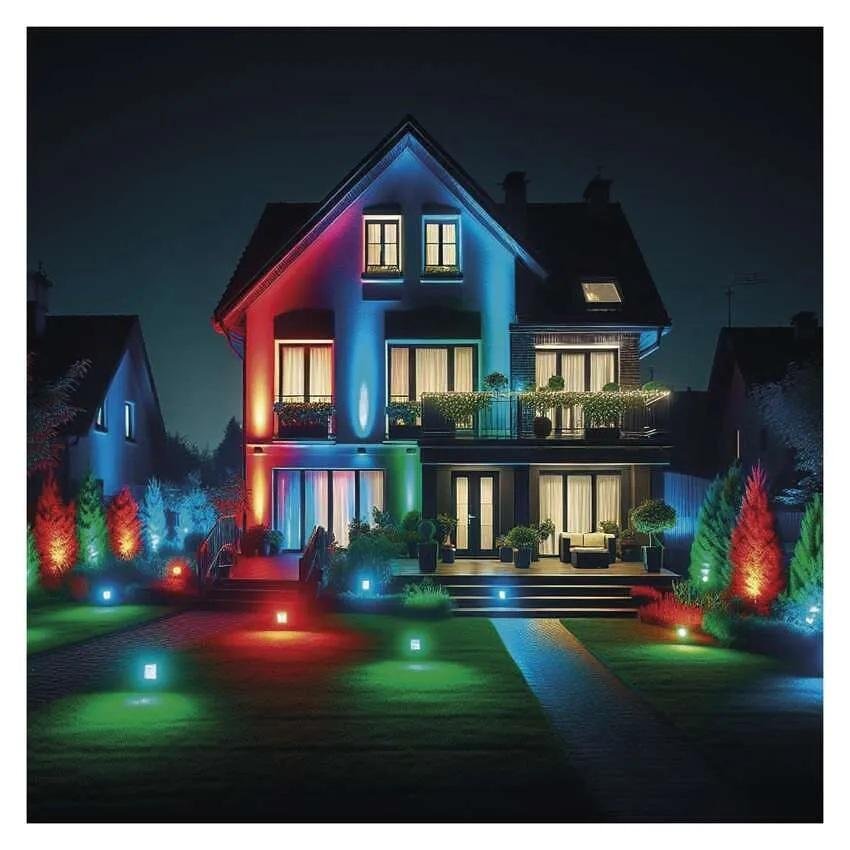 LED Projector 20W RGBW 1720lm 25000h IP65 black Wi-Fi GoSmart EMOS