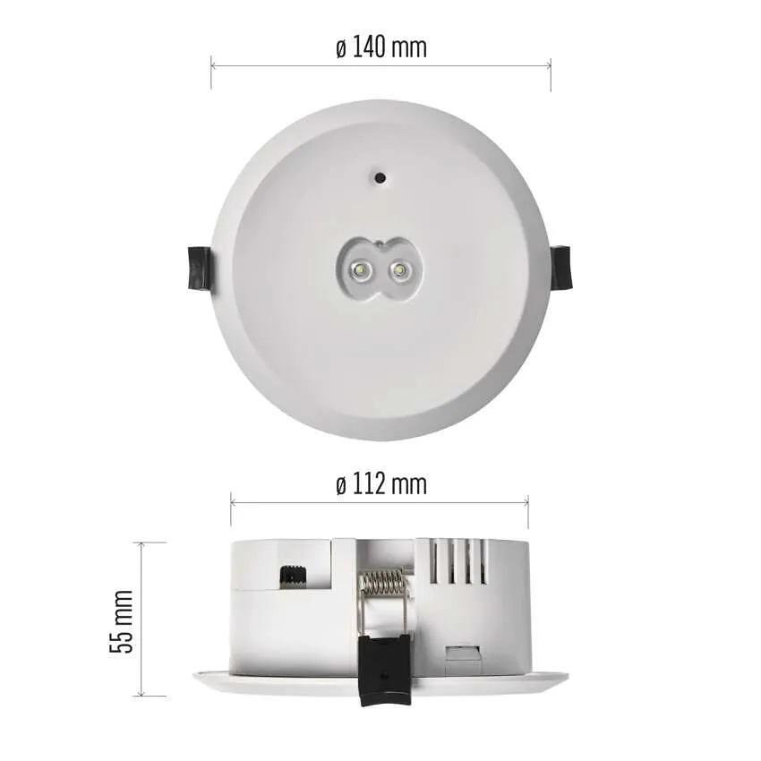 Φως έκτακτης ανάγκης LED 3W 6500K 240lm 3h IP20 εντοιχισμένη τοποθέτηση ORSU EMOS