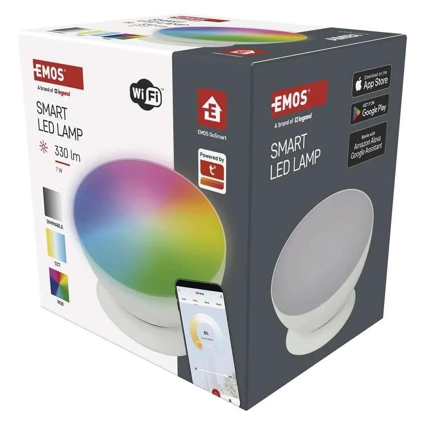 Spot LED Ø175 7W RGBW 330lm graduable 20000h IP20 blanc Wi-Fi GoSmart EMOS