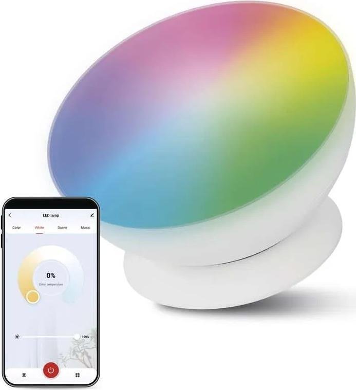 Spot LED Ø175 7W RGBW 330lm graduable 20000h IP20 blanc Wi-Fi GoSmart EMOS