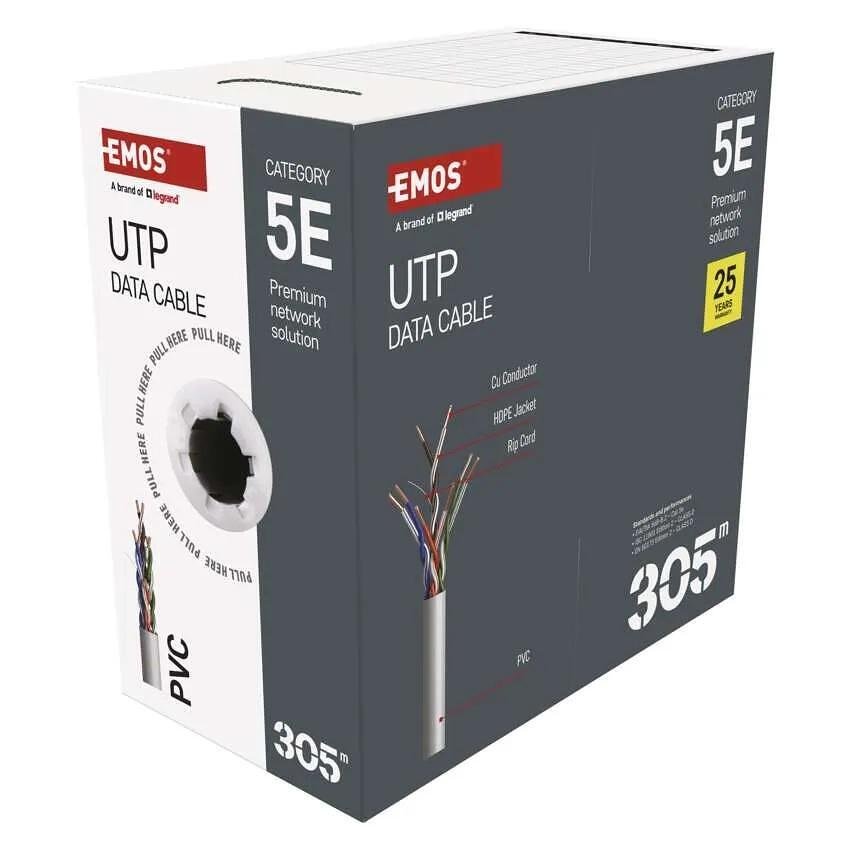 Καλώδιο Cat.5e U/UTP PVC Eca γκρι – 305m EMOS