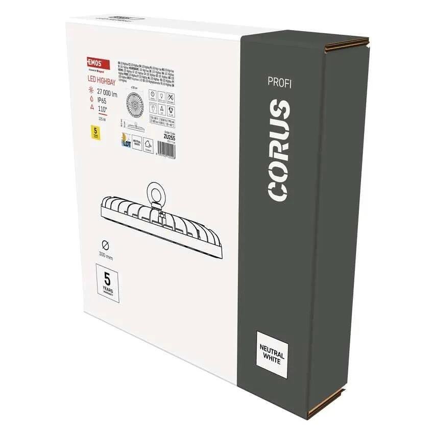Corps d'éclairage LED High Bay 225W 4000K 27000lm 110° 50000h IP65 CORUS EMOS