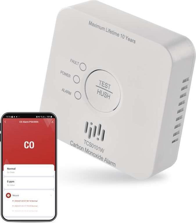 Ασύρματος αισθητήρας CO με σειρήνα 85dB TCS0101W Wi-Fi GoSmart EMOS