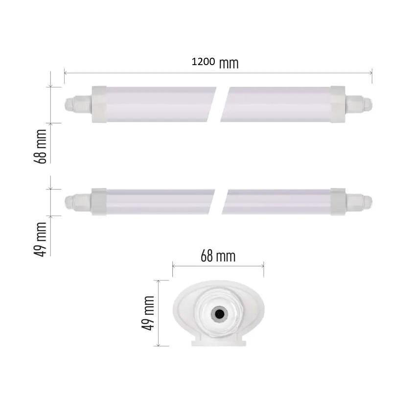 Σώμα φωτισμού LED Damp Proof 36W 4000K 4680lm 120° 30000h IP65 1.2m DUSTY EMOS