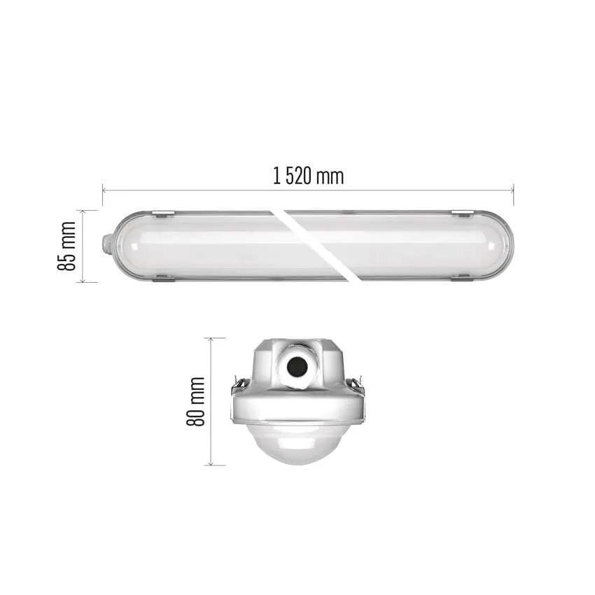 Осветително тяло LED Damp Proof 51W 4000K 8150lm 120° 50000h IP66 1.5m MISTY EMOS