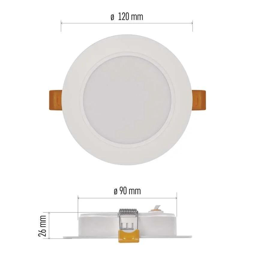 Luna LED DN120 9W 4000K 900lm 120° 25000h IP20 RUBIC EMOS