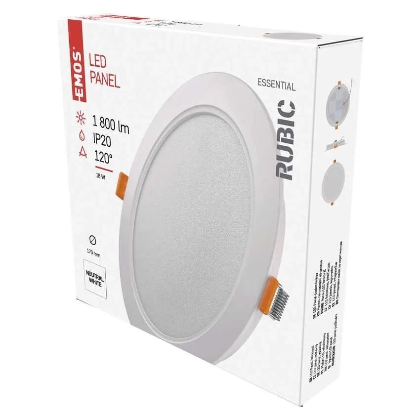 Luna LED DN170 18W 4000K 1800lm 120° 25000h IP20 RUBIC EMOS