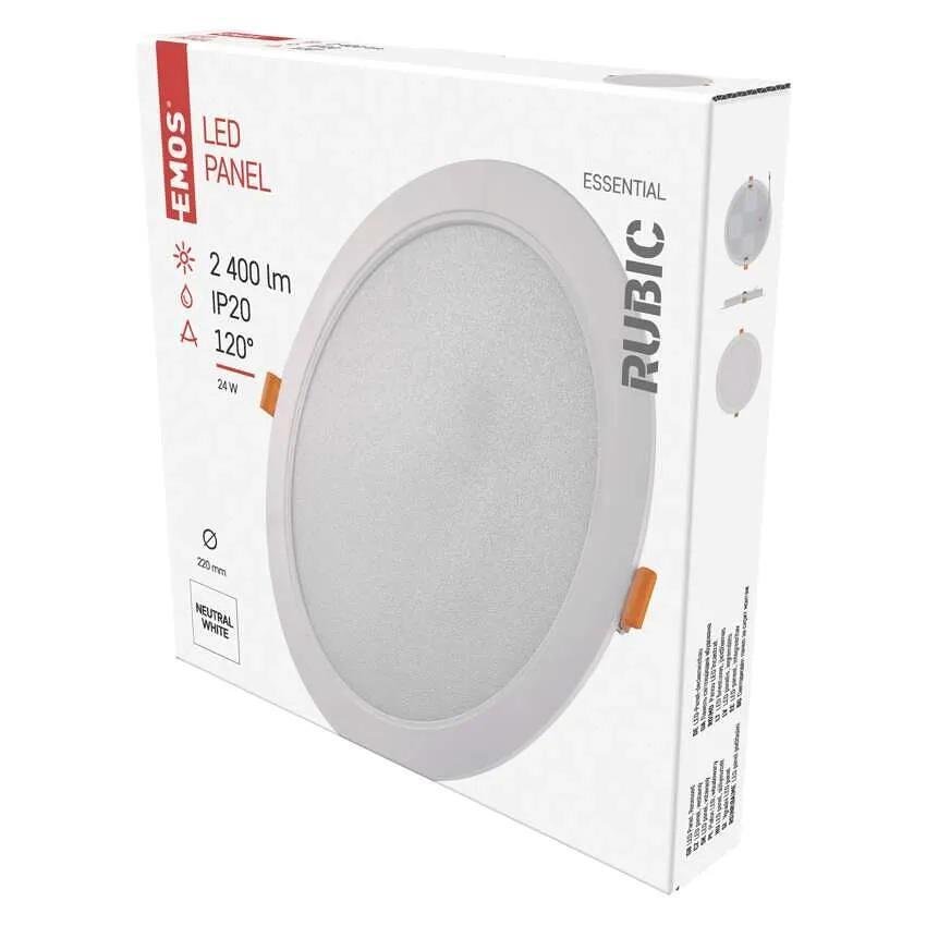 Lună LED DN220 24W 4000K 2400lm 120° 25000h IP20 RUBIC EMOS