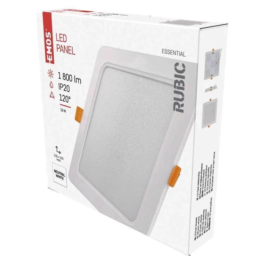 Lună LED SQ170 18W 4000K 1800lm 120° 25000h IP20 RUBIC EMOS